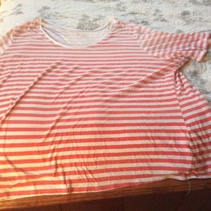 Must Sell! Adorable Coral Stripped Lane Bryant Top